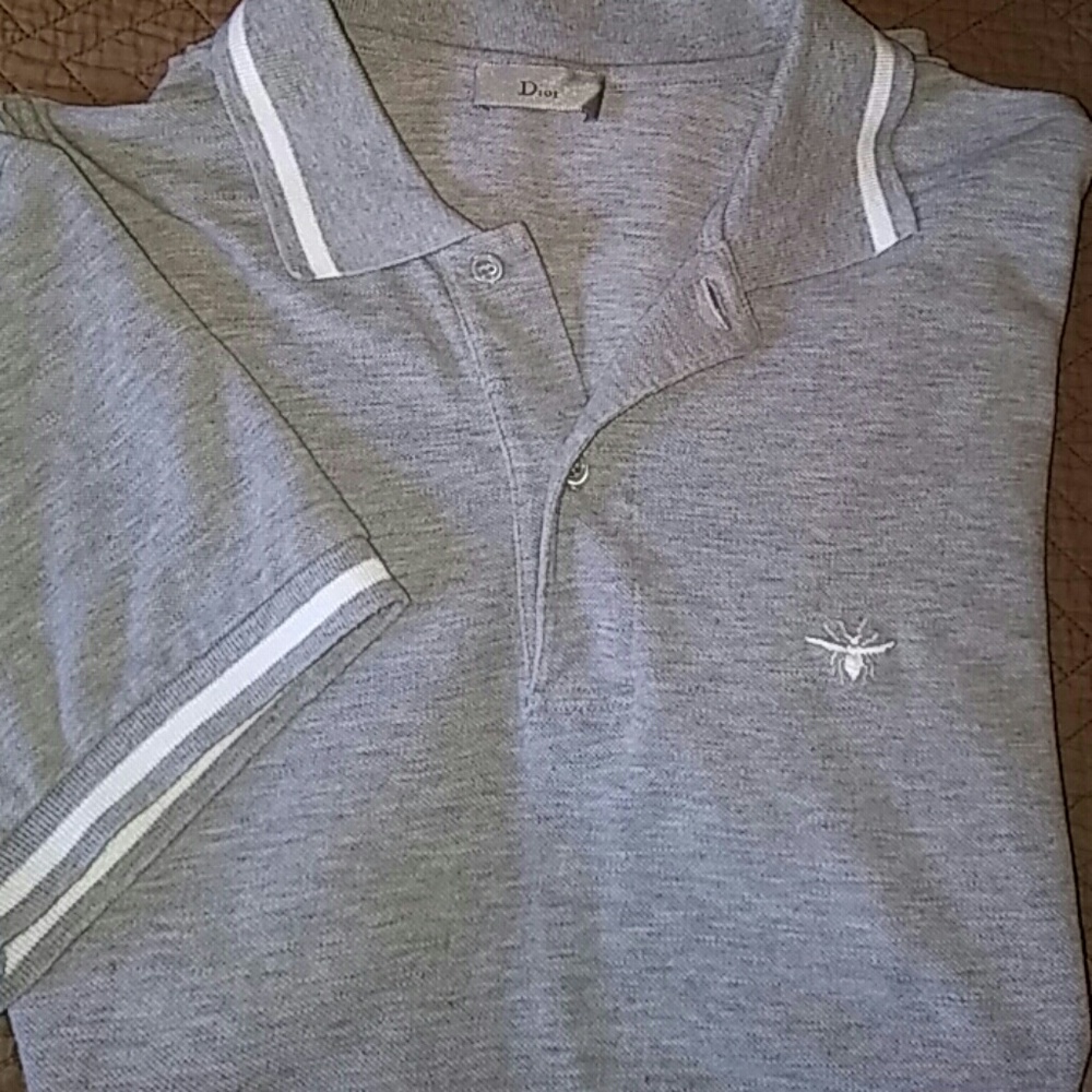 Dior Homme Bee Embroidery Polo Shirt